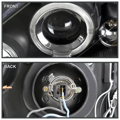 4 Car Option - Ford Focus 4 Car Option Dual Halo Projector Headlights - Black - LP-FF00BB - Image 5