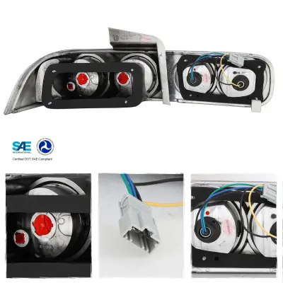 4CarOption - Acura Integra 4DR 4Car Option Altezza Taillights - Black - 111-AI94-4D-BK - Image 2